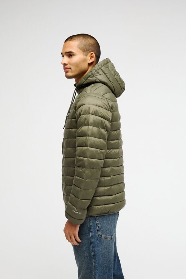 Quiksilver Hooded puffer jacket beige