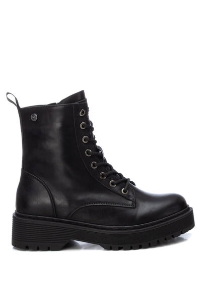 Springfield Bota militar com cadarço e fecho-éclair. preto