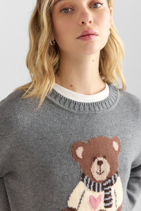 Springfield Bear jumper grey