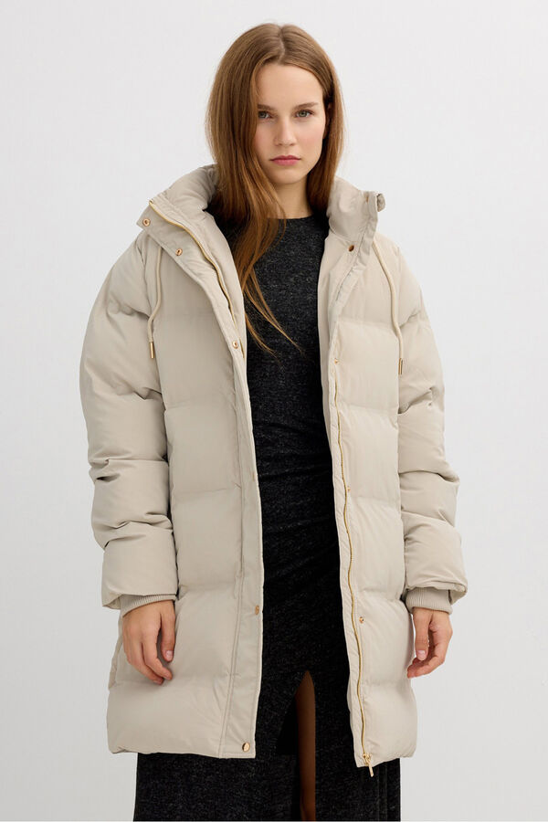 Inside Anorak acolchoado com capuz verde