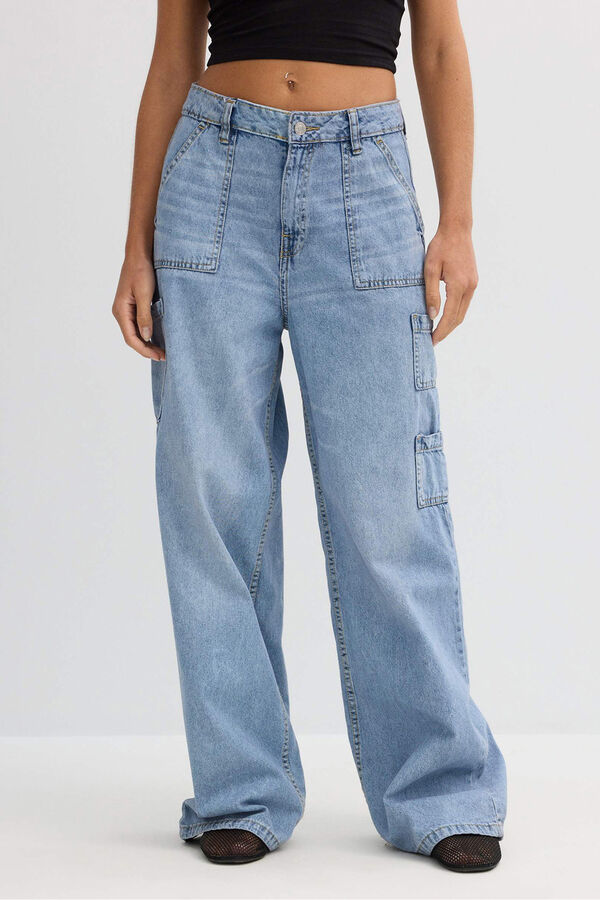 Inside Cal&ccedil;a Jeans de Perna Larga com Bolsos azul