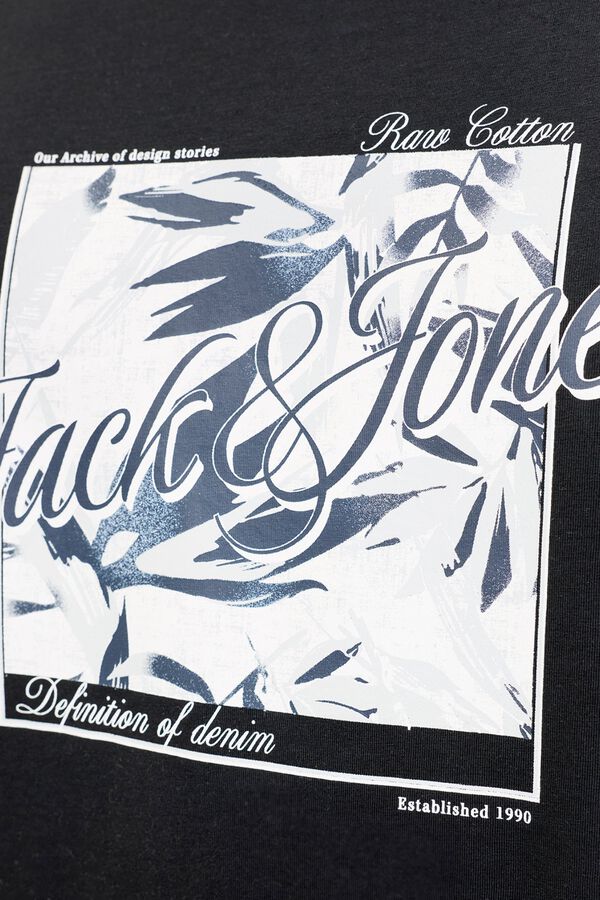 Jack & Jones PLUS Printed cotton T-shirt black