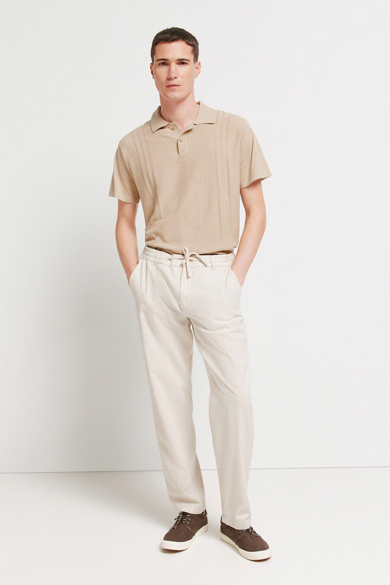 Springfield Linen comfort fit chinos