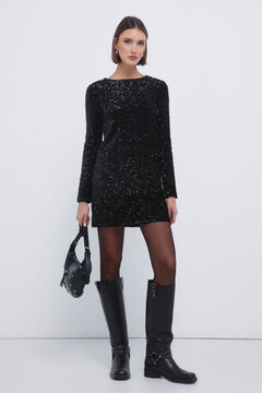 Springfield Vestido corto lentejuelas