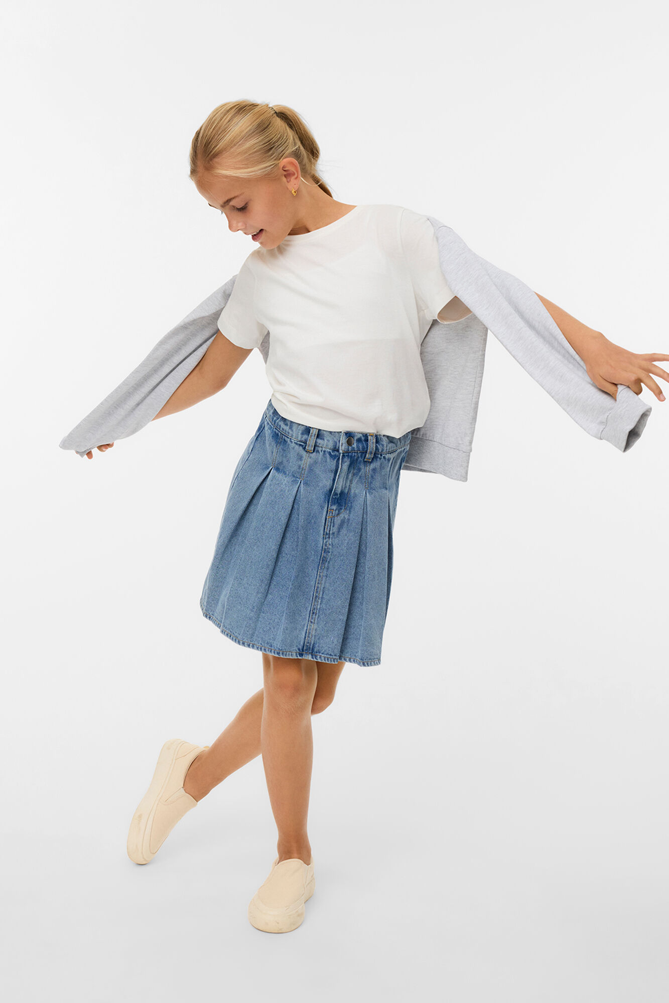 Vero Moda Girl Denim pleated skirt