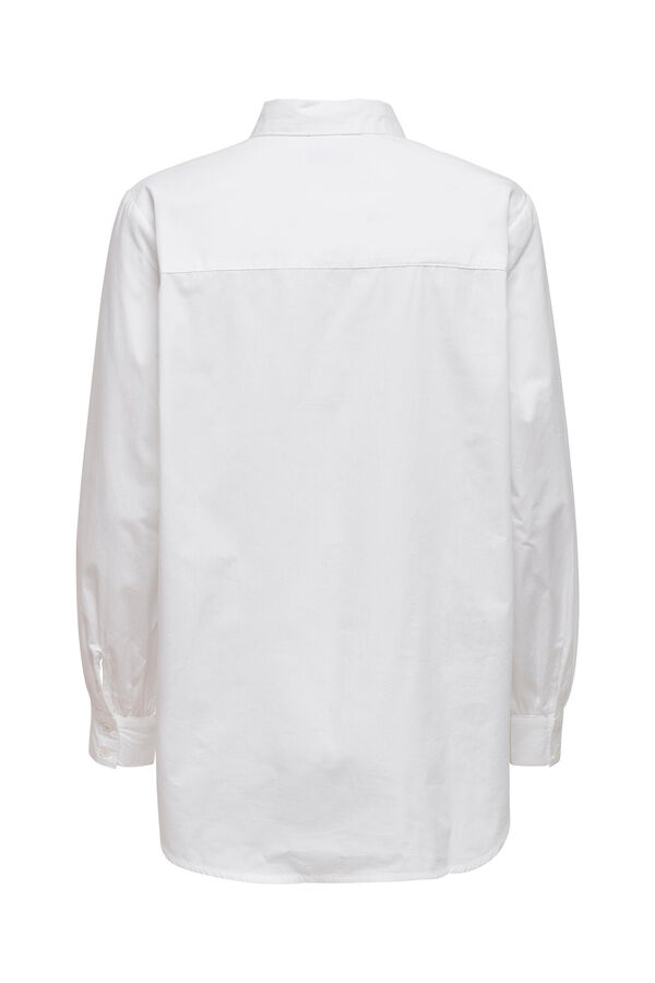 Springfield Camisa oversize de manga comprida branco
