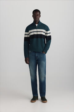 Springfield Dark wash knit denim slim fit jeans