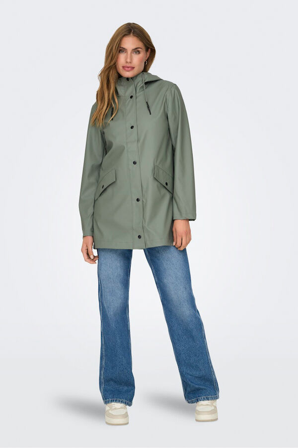 Only Hooded raincoat printed