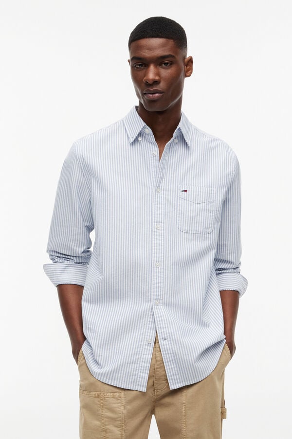 Tommy Jeans Striped regular fit oxford shirt printed