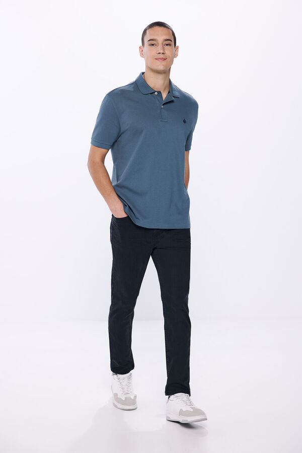 Springfield Regular fit basic piqué polo plava