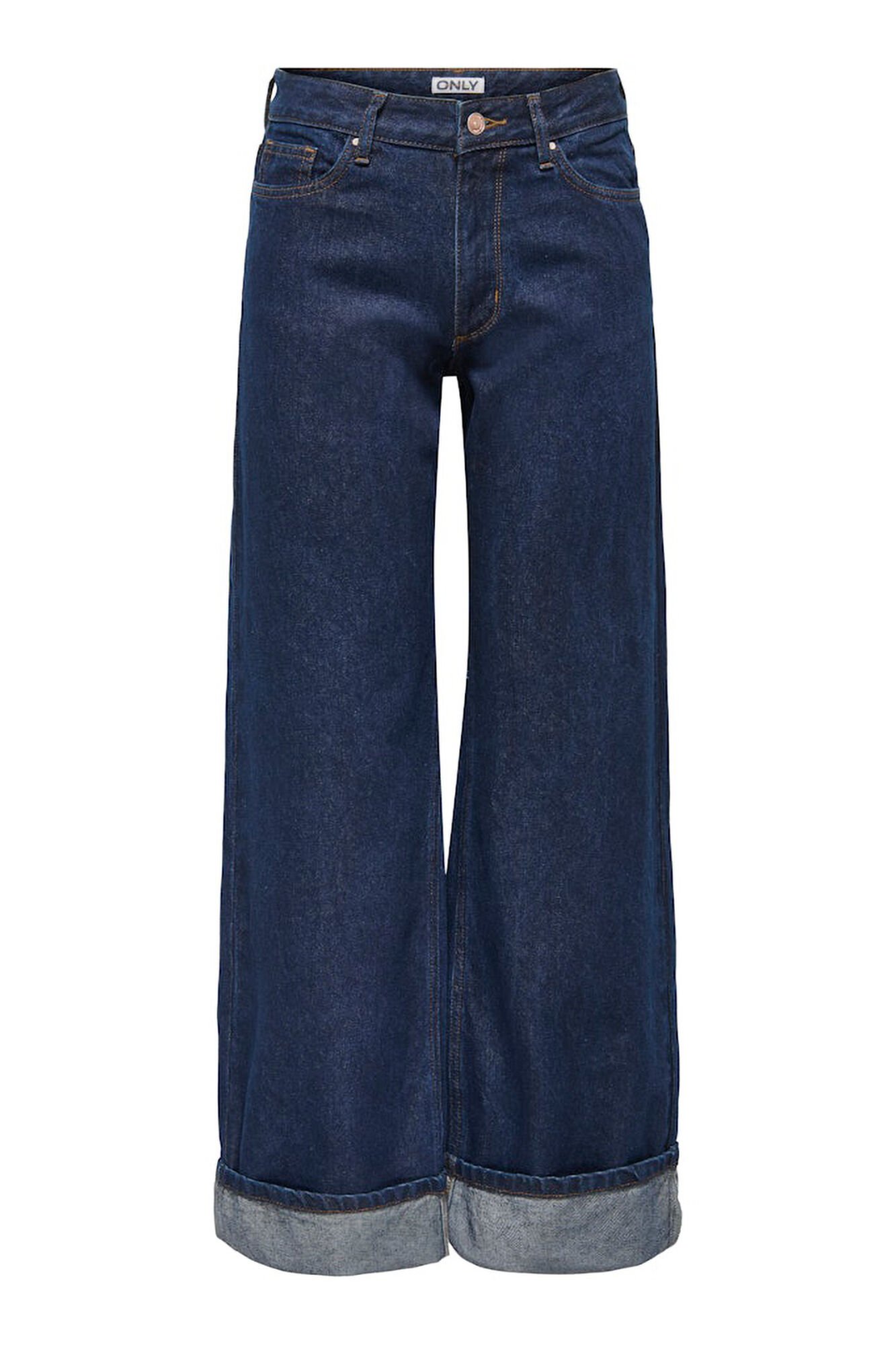 Only Jeans wide baixo virado