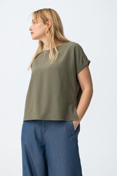 Tiffosi Blusa de manga curta e modelagem solta