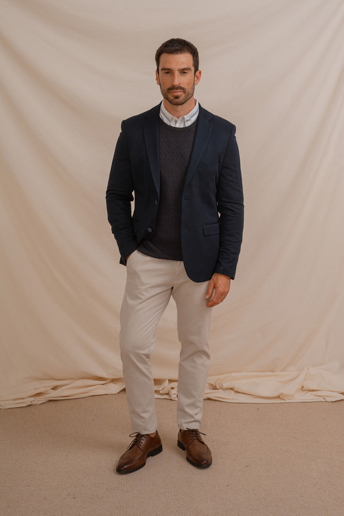 Celopman Jersey Nudos Cuello Caja