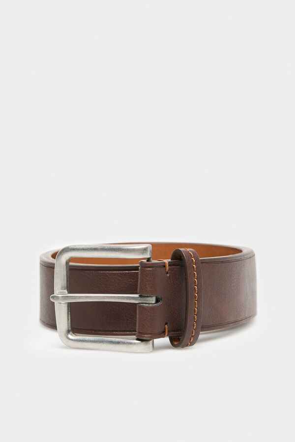 Springfield Essential faux leather belt brown