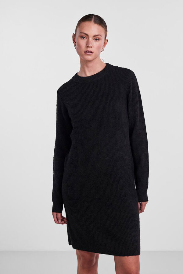 Pieces Short knit dress black