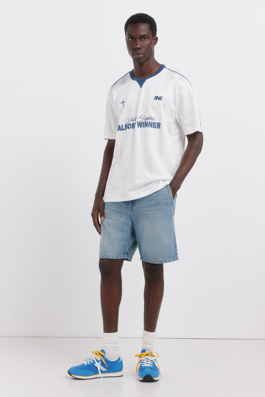 Bermuda chino vaquera straight fit