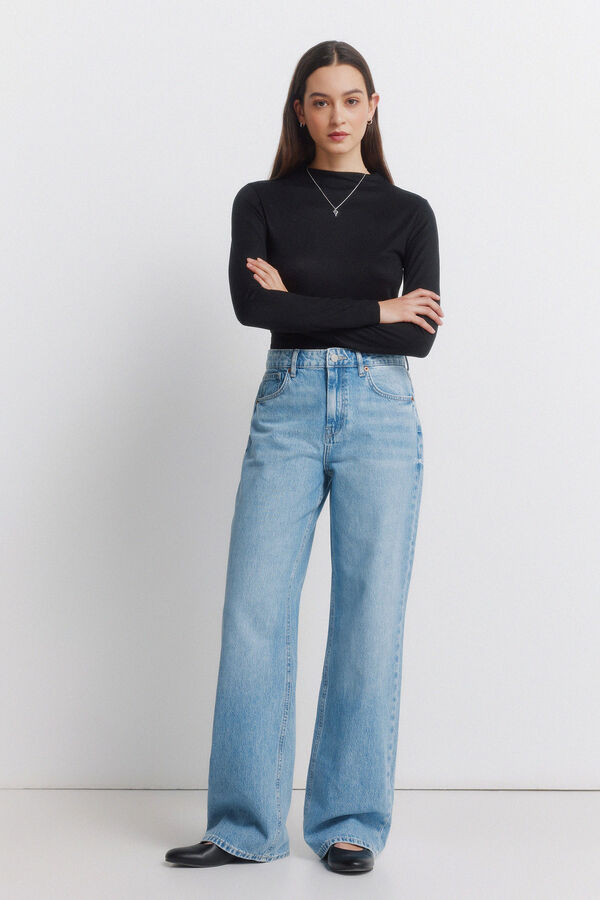 Springfield Camiseta cuello perkins negro