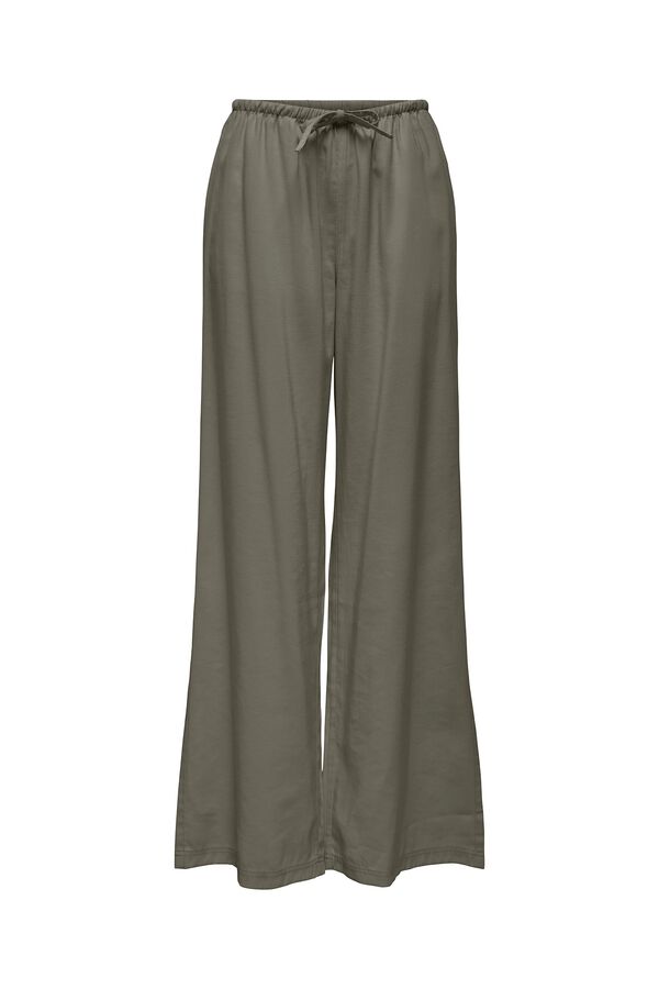 Only Pantal&oacute;n wide fluido kaki