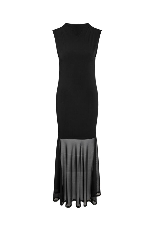 Noisy May Sheer long dress black