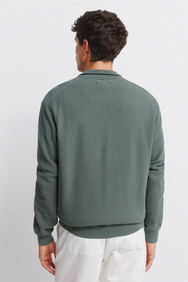 Springfield plain structured cardigan green