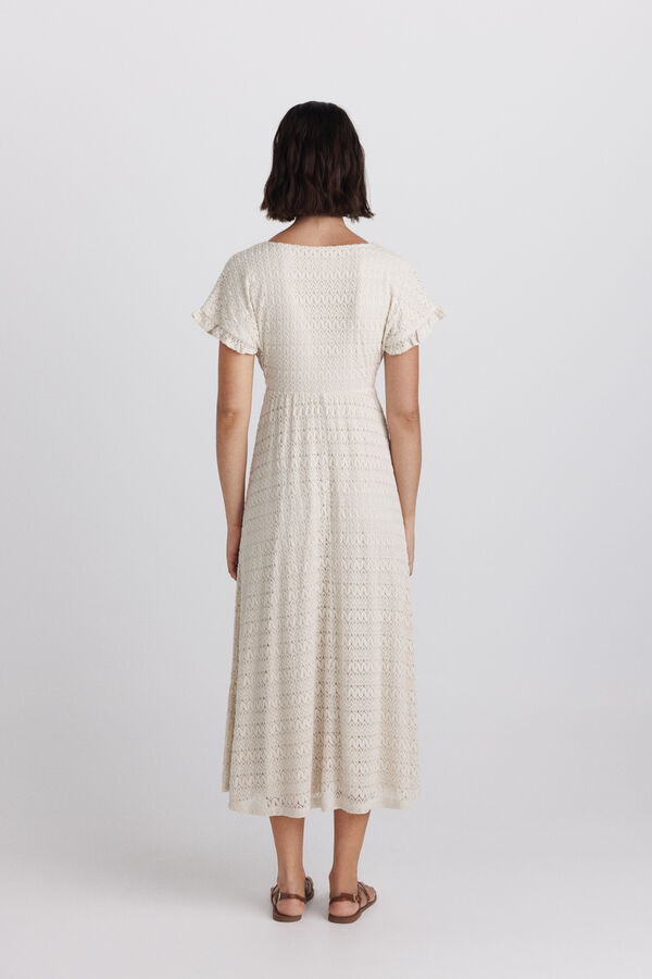 Springfield Embroidered lace dress printed