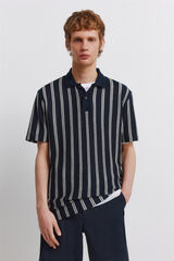 Springfield Striped regular fit polo shirt blue