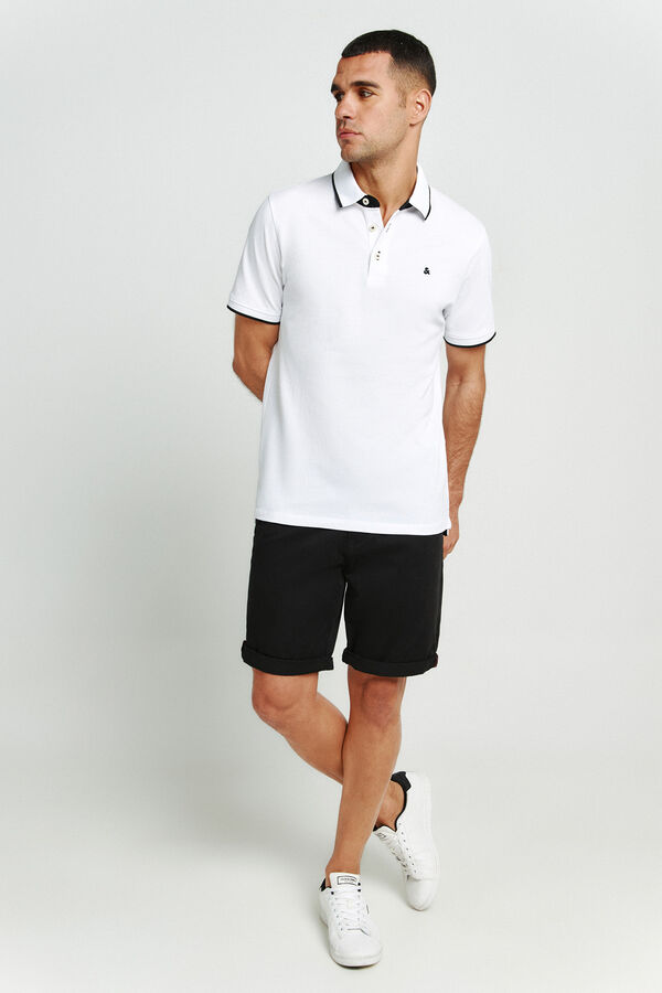 Jack & Jones Plain short sleeve polo shirt white