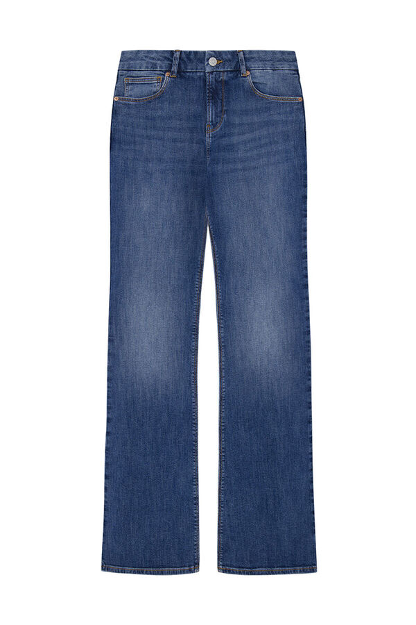 Springfield Jeans bootcut évasé taille basse bleu