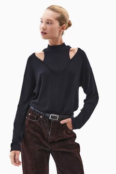 Oxxo Top manga larfa efecto layering