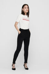 Springfield Pleated drawstring trousers crna