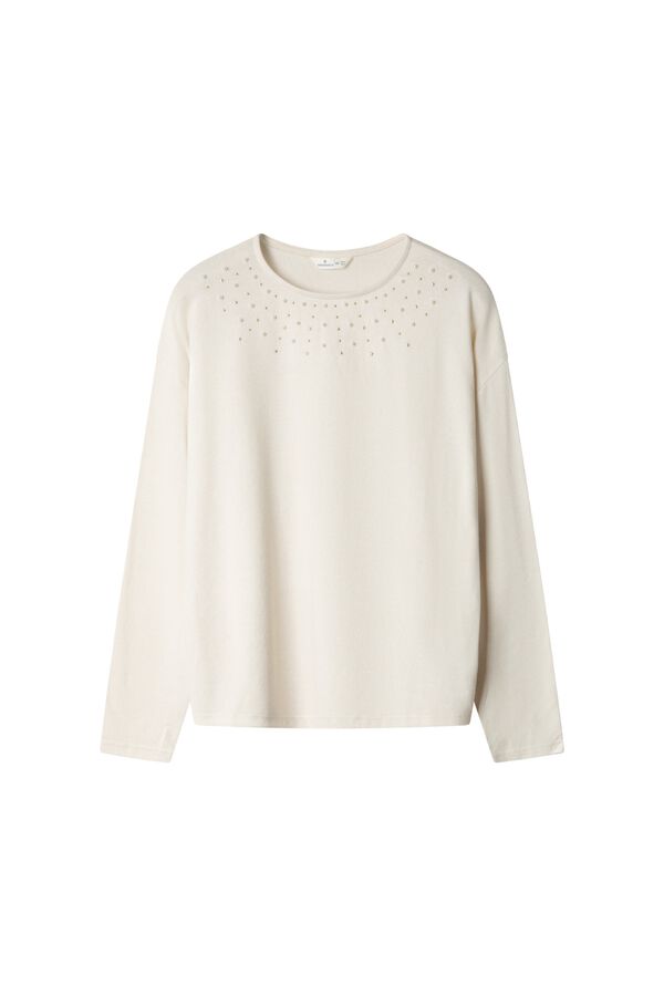 Springfield Long sleeve pearl T-shirt pink