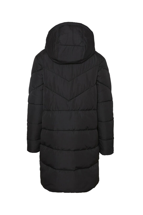 Noisy May padded coat with hood  black