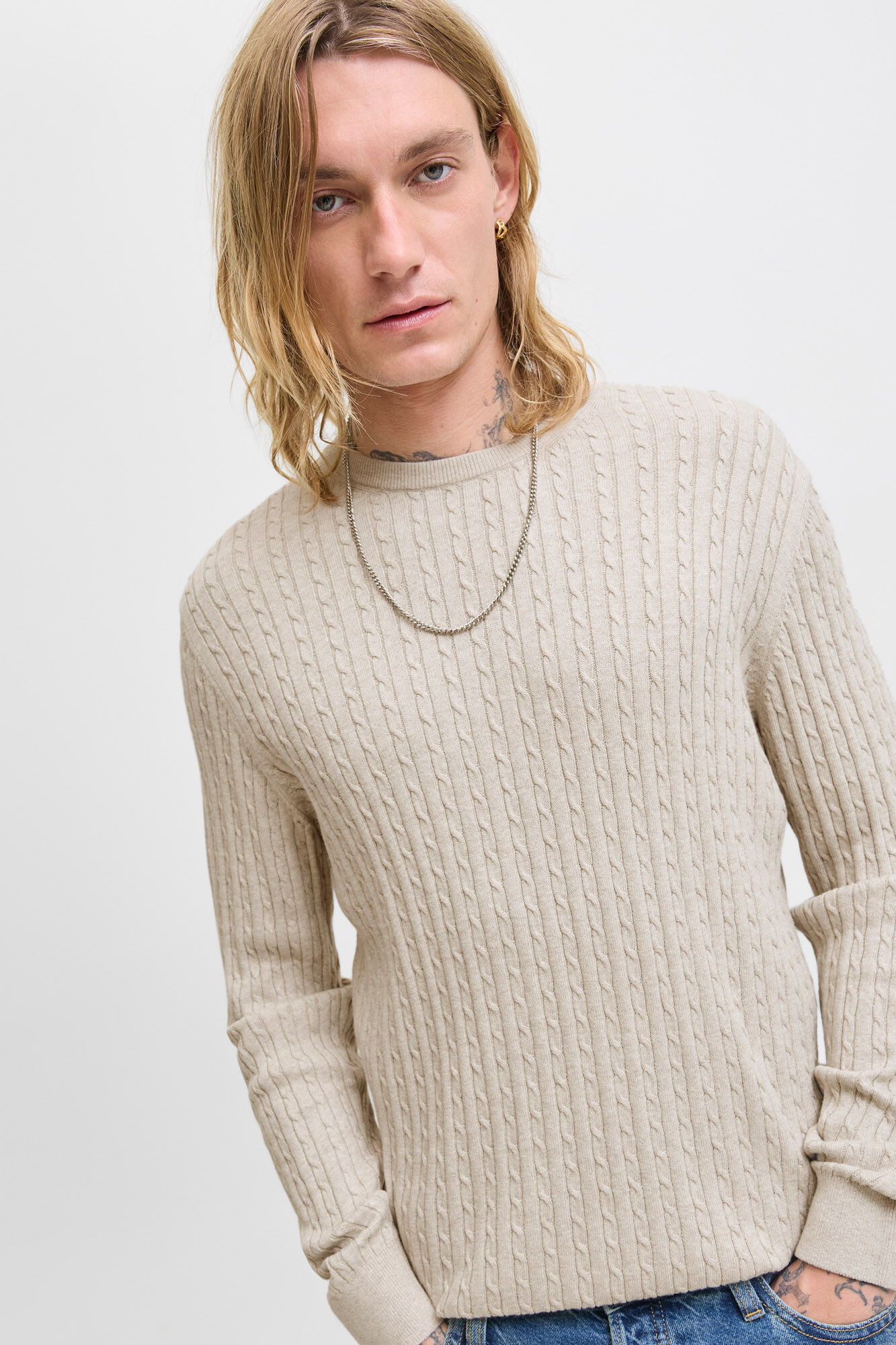 Jack & Jones Jersey de punto trenzado