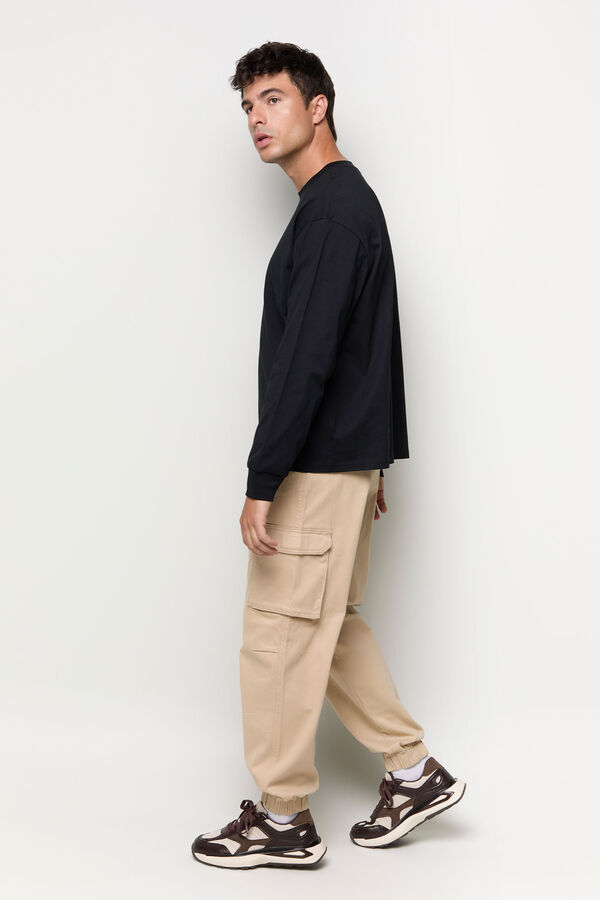 Balmohk Pantal&oacute;n cargo cuff beige
