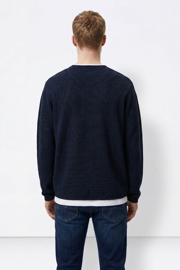 Tiffosi Jersey de cuello redondo azul