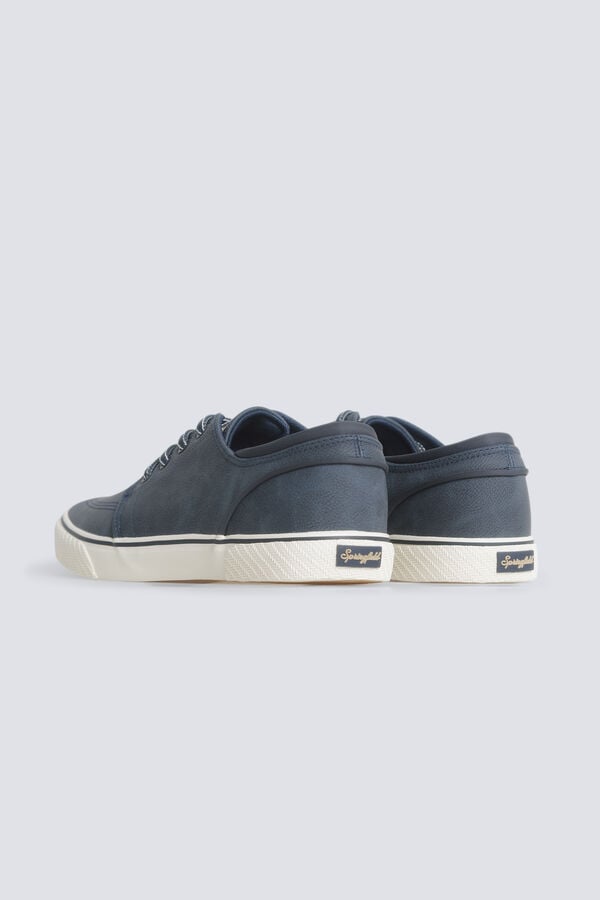 Springfield Faux leather iconic sneaker blue