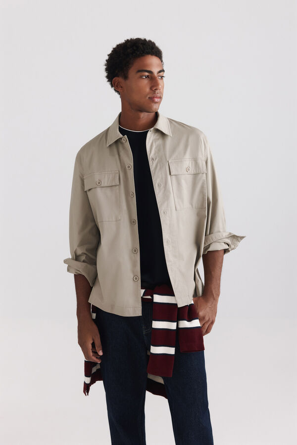 Springfield Oversize fit overshirt nude