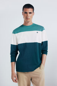 Springfield long sleeve piqué cut-out T-shirt