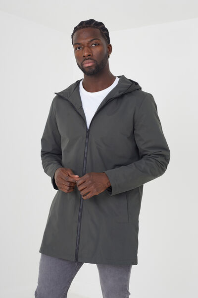 Springfield Lightweight hooded jacket dark gray
