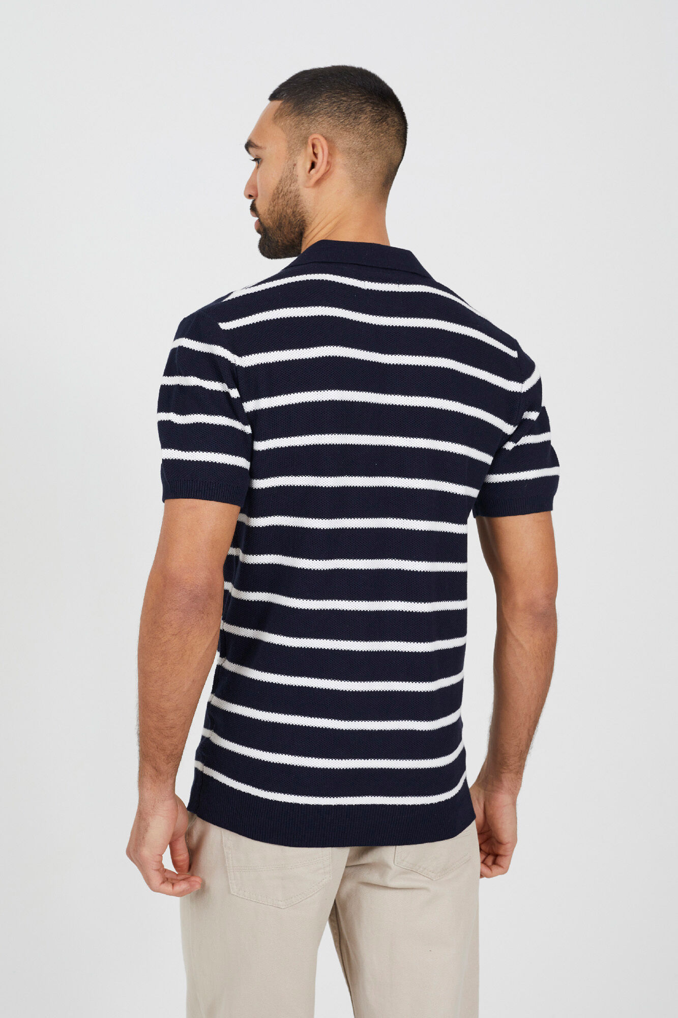 Brave Soul Polo de punto a rayas