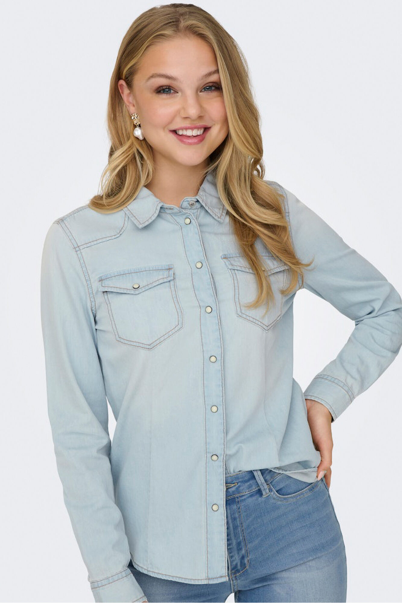 Only lang&auml;rmelig Jeanshemd