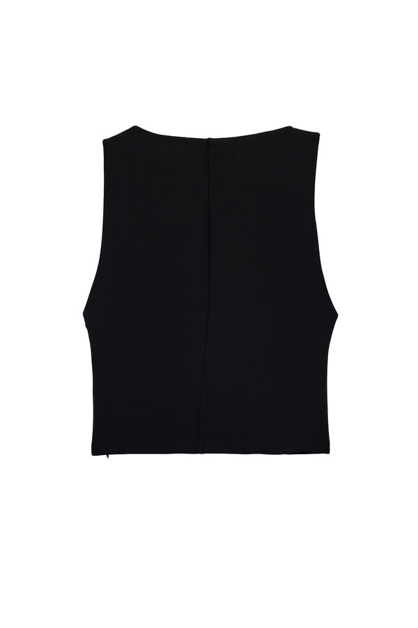 Koton Top sin mangas detalle met&aacute;lico negro