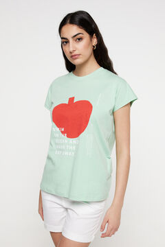 Springfield Camiseta oversize estampada verde