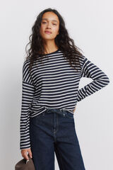 Springfield T-shirt &agrave; double rayure bleu