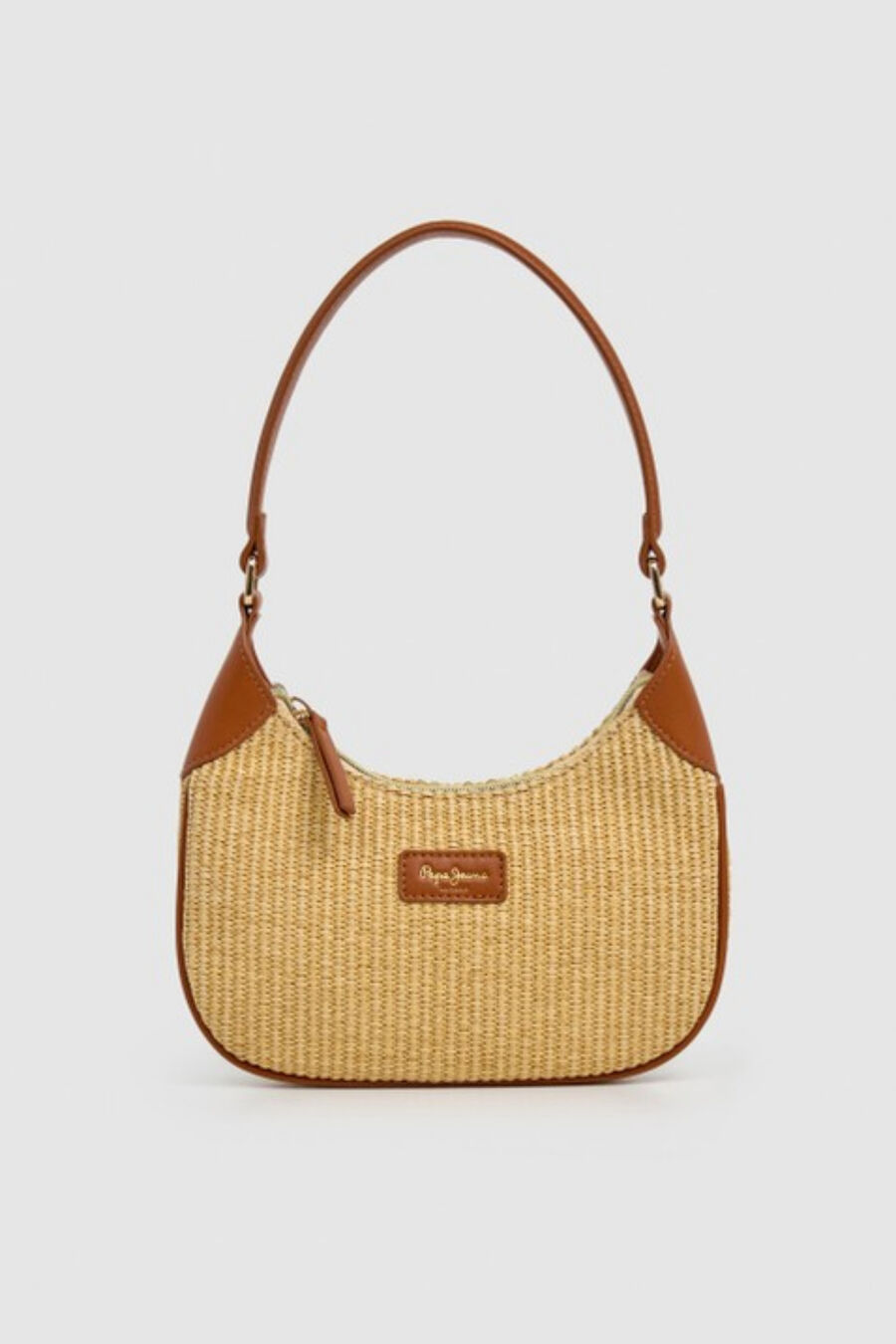 Bolso paja cierre cremallera