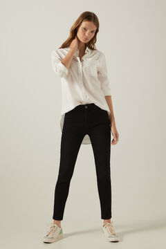 Springfield Sustainable wash high rise skinny jeans black