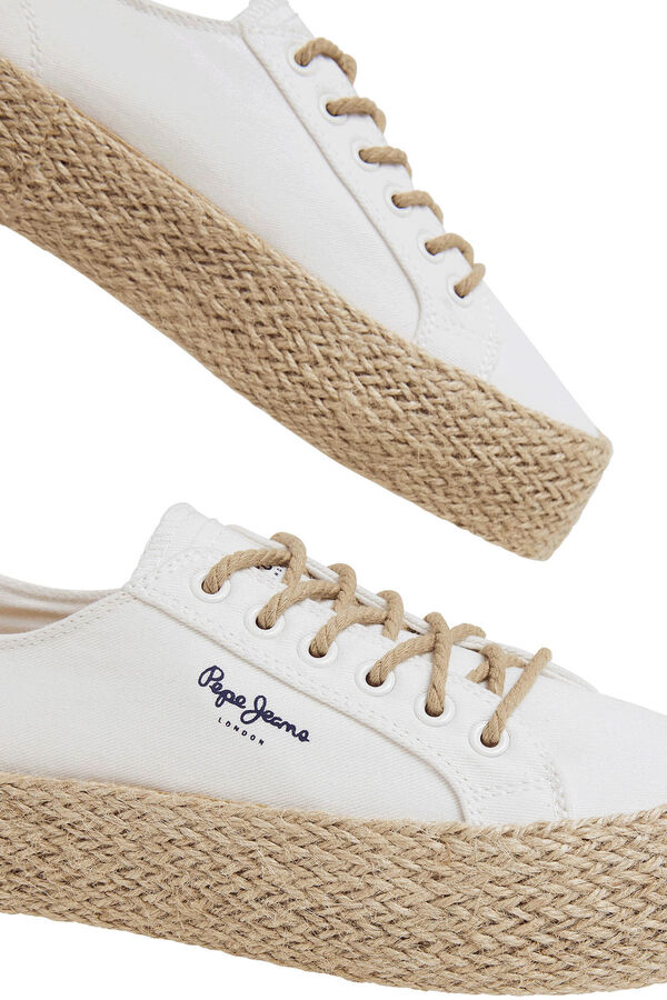 Springfield Plateau-Sneaker aus Baumwolle crudo