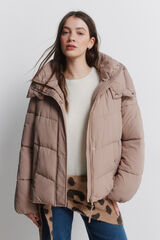 Springfield Puffer jacket with hood grey