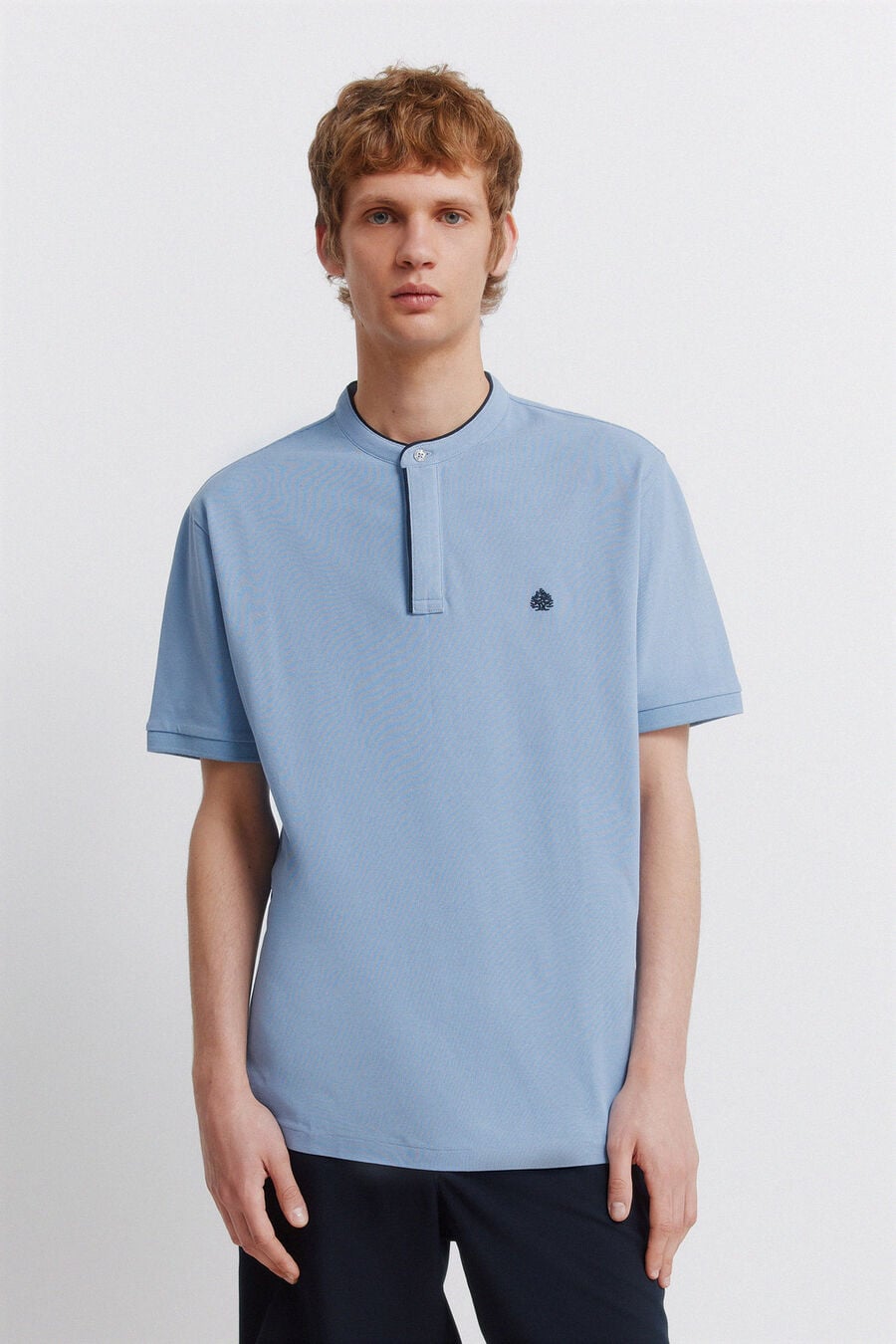 Polo piqué mao contraste slim fit