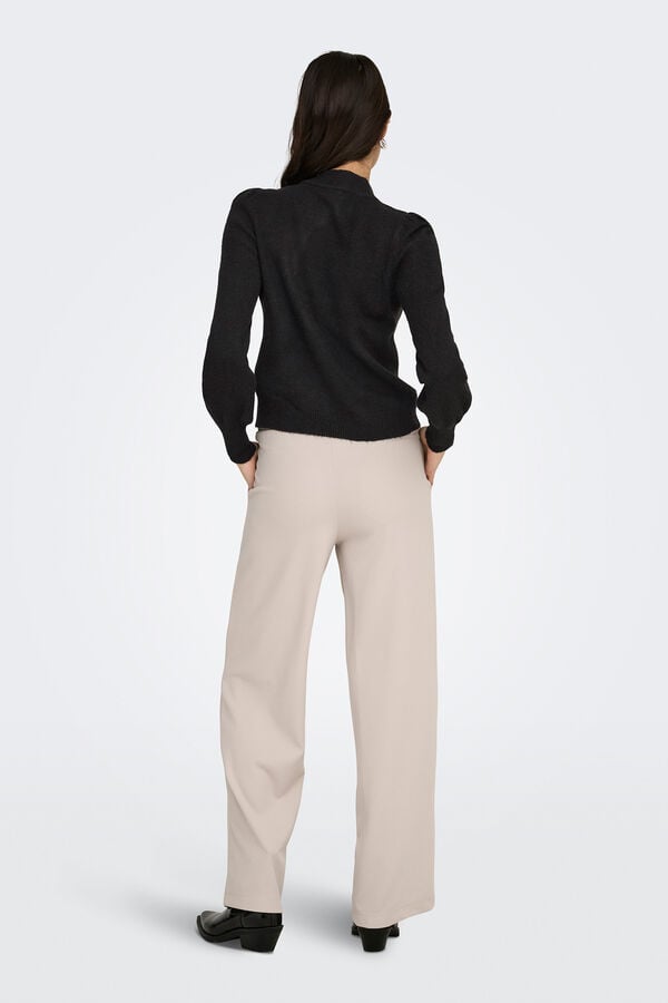 JDY Camisola gola alta preto